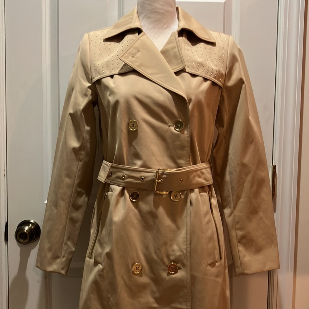 michael kors women trench coat JH72G45X36 khaki